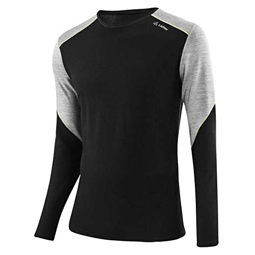 Löffler M Shirt L/S TRANSTEX Merino - Herren Langarm-Unterhemd - schwarz - 48 von Löffler