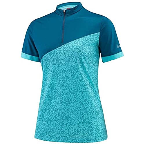 Löffler Stine Half-Zip Fahrradshirt Damen türkis von Löffler