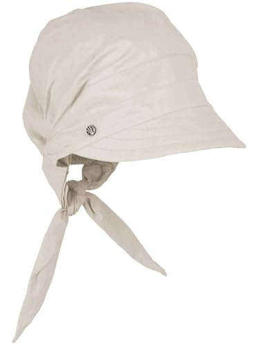 LOEVENICH Damen Kappe zum binden aus Baumwolle - ultra leicht und atmungsaktiv White Pepper von LOEVENICH