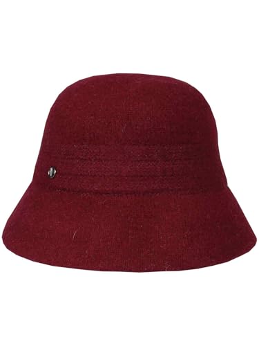 LOEVENICH Glockenhut | Wollmischung | Damen | OneSize | Modisches Accessoire für Herbst & Winter Wine von LOEVENICH