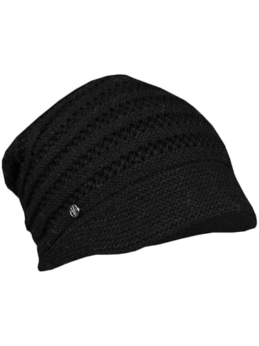 LOEVENICH Mütze | Breit gerippt | Mit kleinem Schirm | OneSize | Damen Wintermütze Black von LOEVENICH