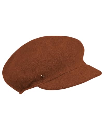 LOEVENICH Schirmkappe aus Wolle - Dehnbar, bequem und in One Size für Damen Cognac von LOEVENICH