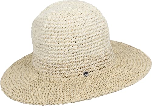 LOEVENICH zweifarbiger Damen Fedora aus Papier in One Size - Optimal für den Sommer Irish Cream von LOEVENICH