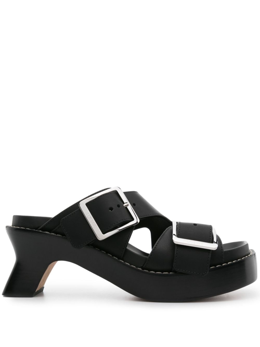 LOEWE 70mm Ease buckle-straps mules - Schwarz von LOEWE