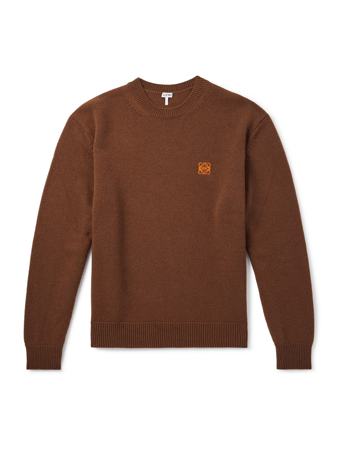 LOEWE - Anagram Logo-Embroidered Wool Sweater - Men - Brown - XXL von LOEWE