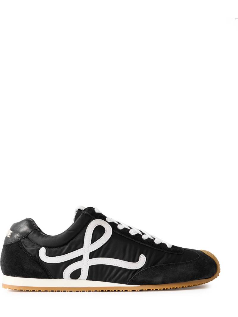 LOEWE - Ballet Runner 2.0 Logo-Appliquéd Shell, Suede and Leather Sneakers - Men - Black - EU 43 von LOEWE