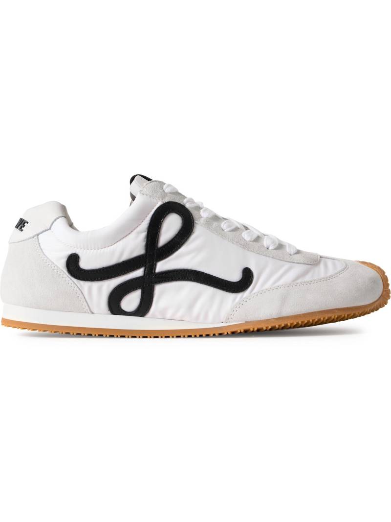 LOEWE - Ballet Runner 2.0 Logo-Appliquéd Shell, Suede and Leather Sneakers - Men - White - EU 42 von LOEWE
