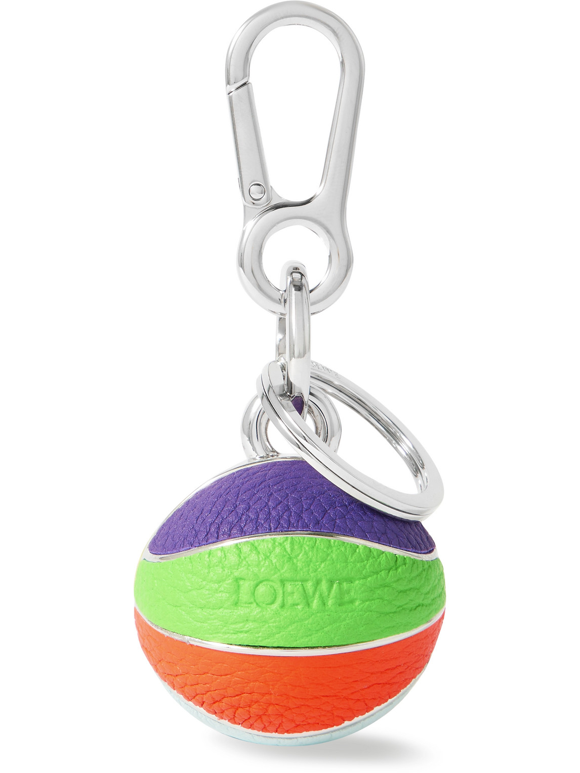LOEWE - Basketball Silver-Tone and Textured-Leather Key Fob - Men - Multi LOEWE - Basketball Silver-Tone and Textured-Leather Key Fob - Men - Multi von LOEWE