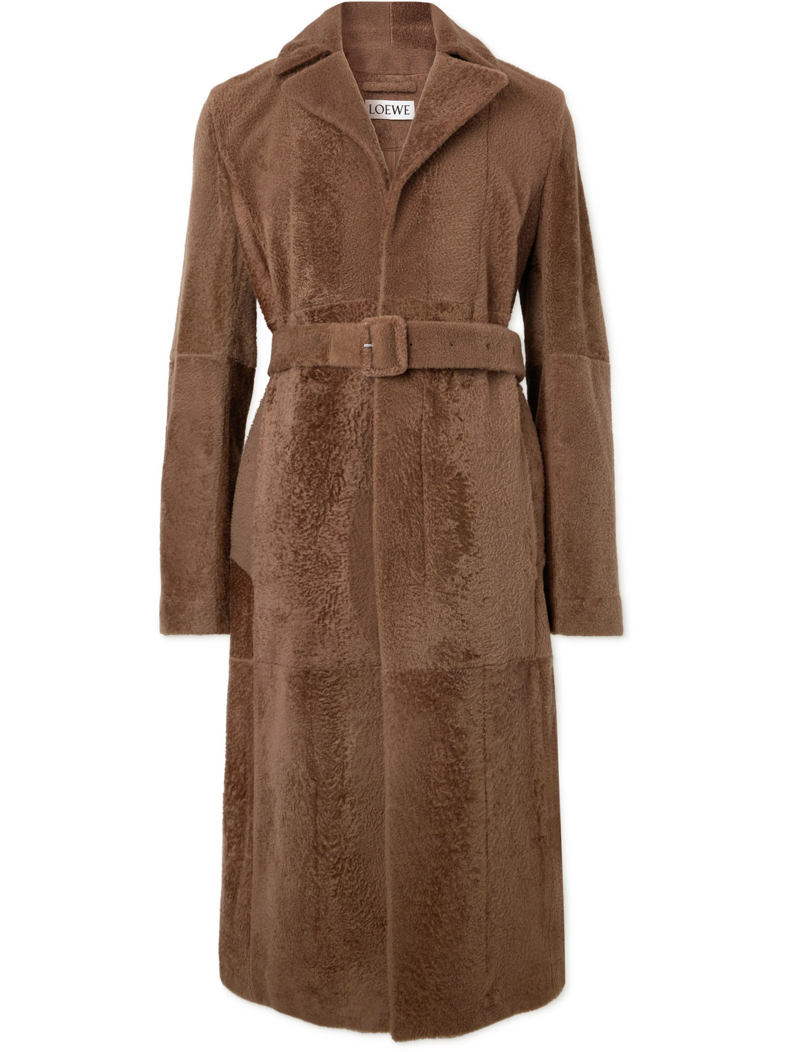 LOEWE - Belted Shearling Coat - Men - Brown - IT 48 von LOEWE