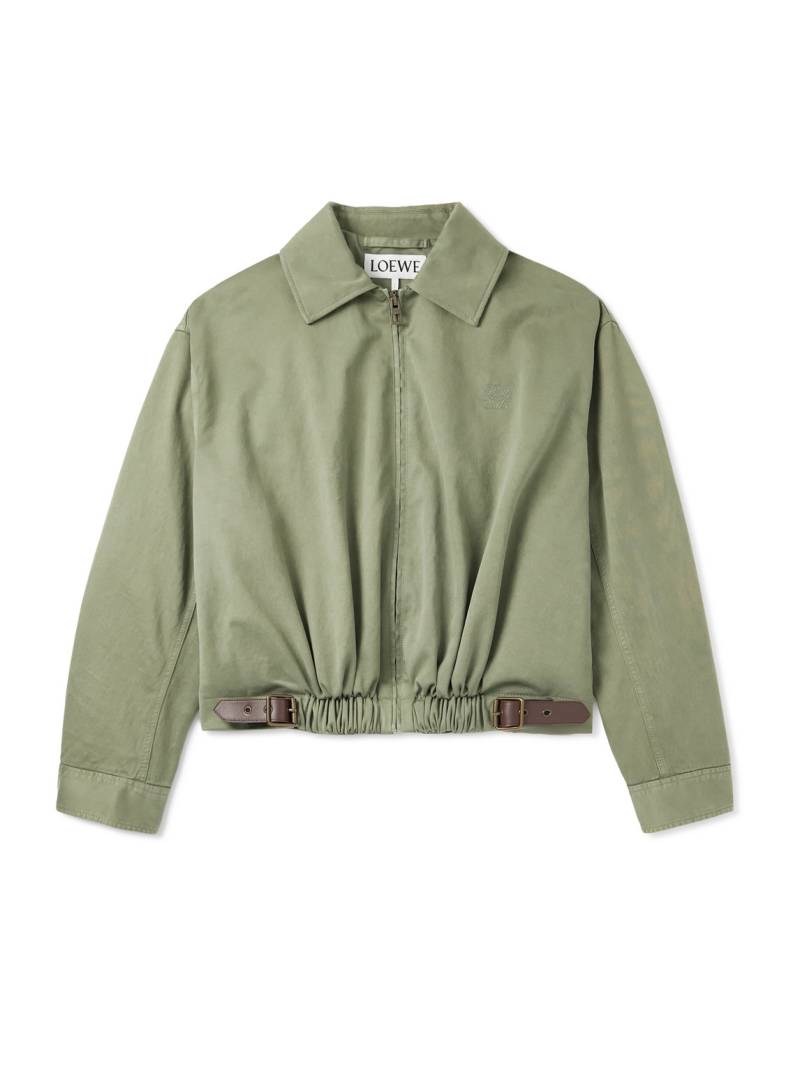 LOEWE - Garment-Dyed Cotton Jacket - Men - Green - IT 48 von LOEWE