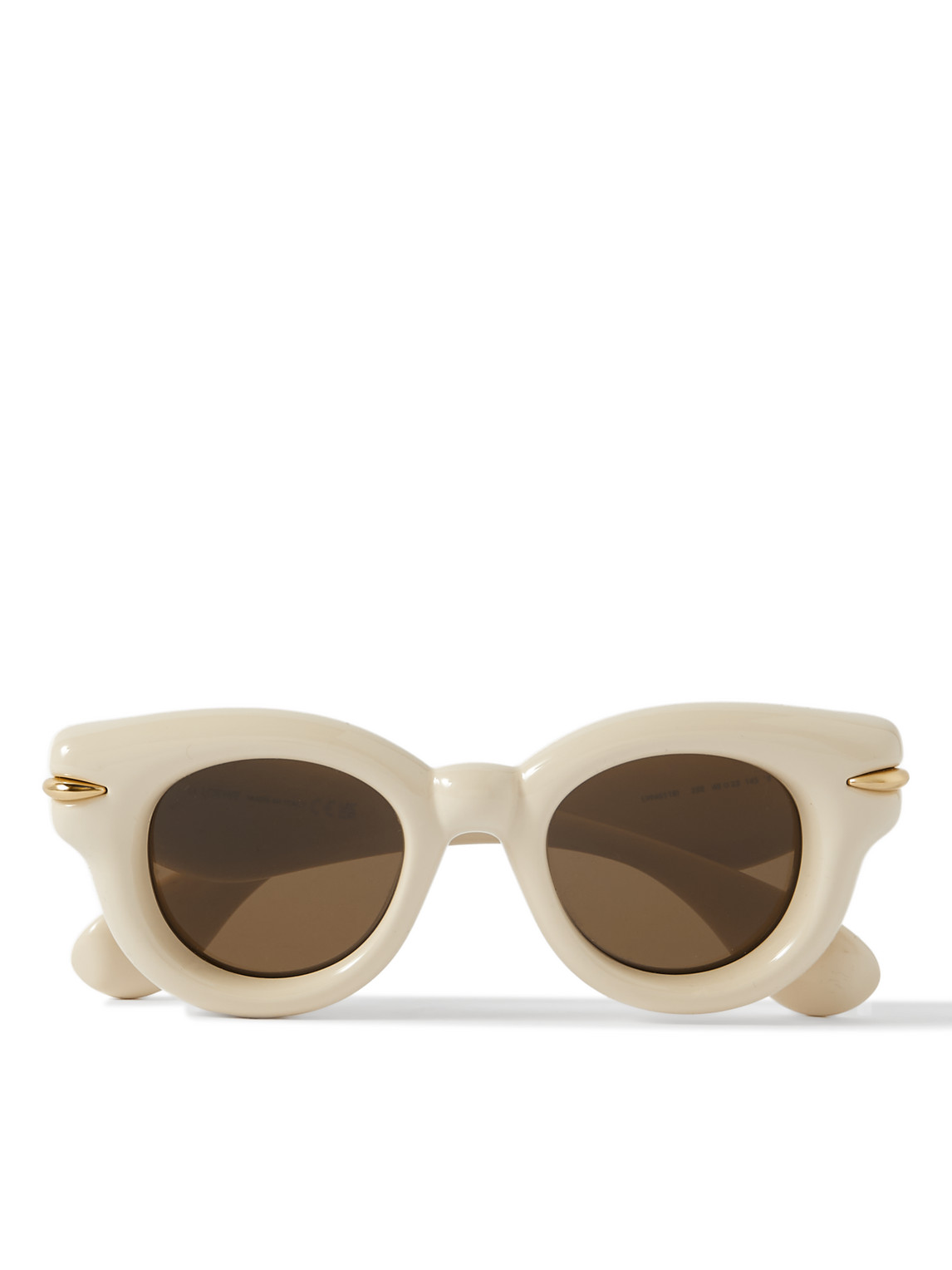 LOEWE - Inflated Round-Frame Acetate Sunglasses - Men - Neutrals von LOEWE