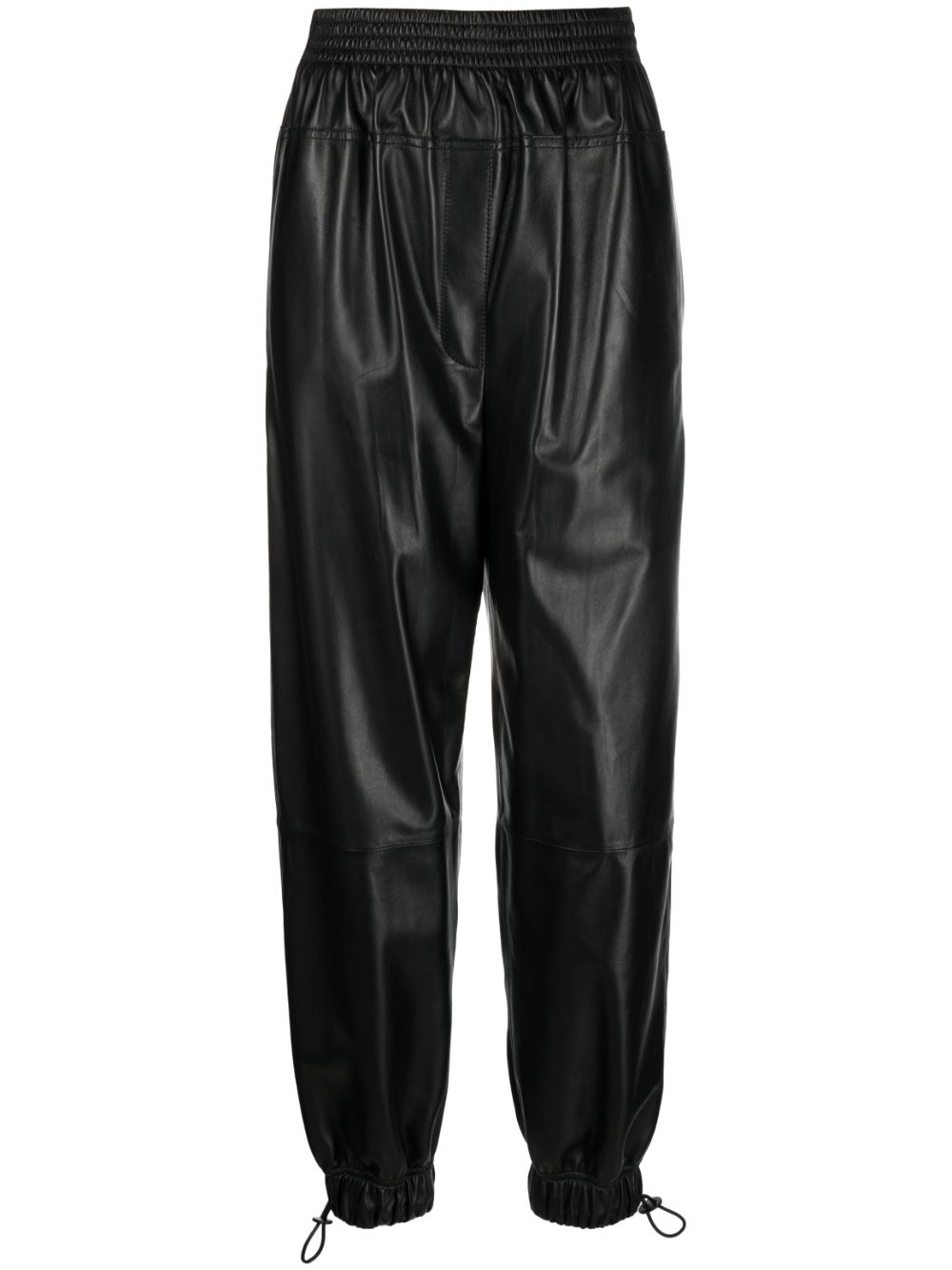 LOEWE Lederhose mit Stretchbund - Schwarz von LOEWE