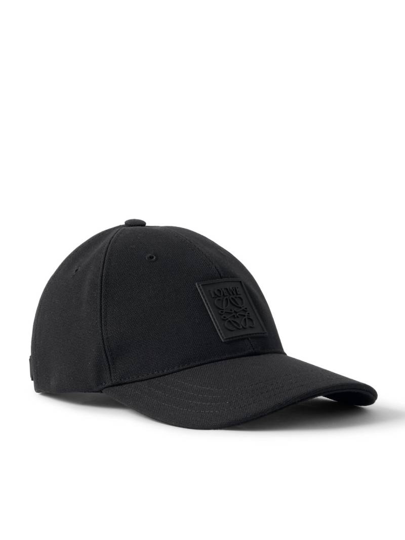 LOEWE - Logo-Appliquéd Cotton-Canvas Baseball Cap - Men - Black - M von LOEWE