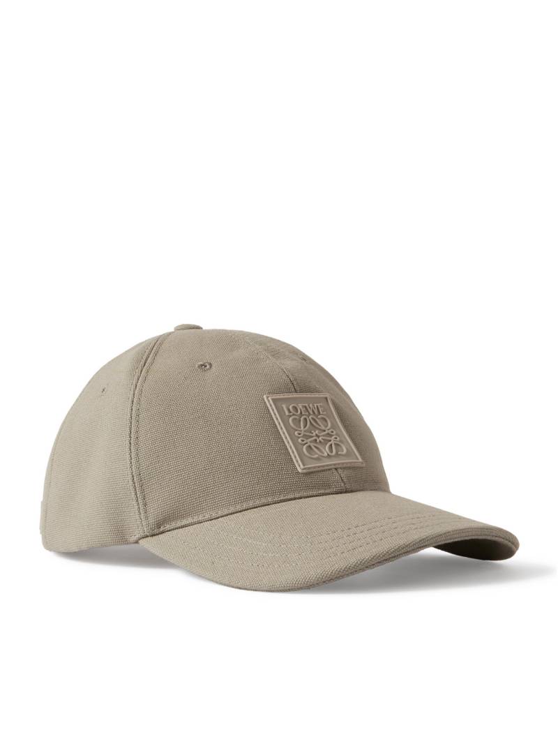 LOEWE - Logo-Appliquéd Cotton-Canvas Baseball Cap - Men - Neutrals - L von LOEWE