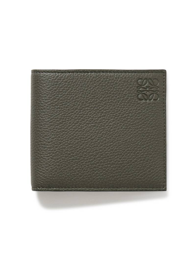 LOEWE - Logo-Debossed Full-Grain Leather Bifold Wallet - Men - Green von LOEWE