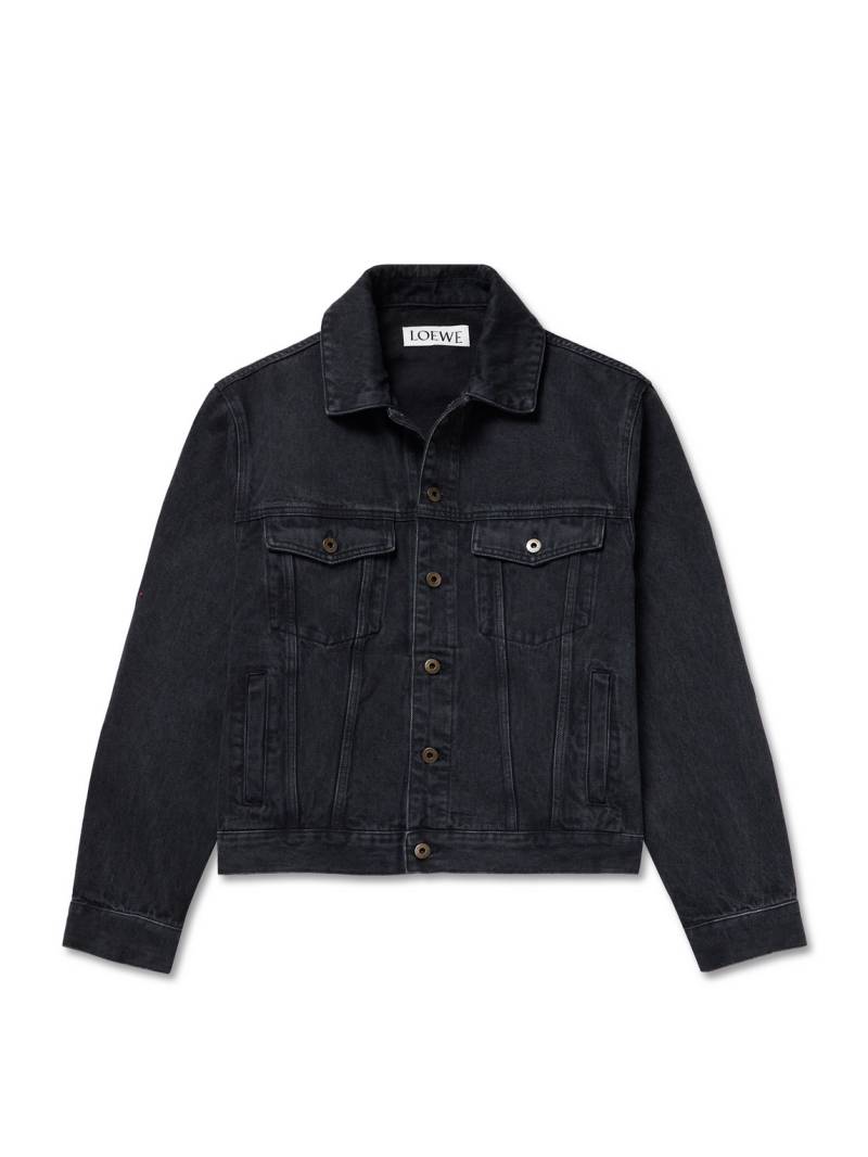 LOEWE - Logo-Detailed Denim Jacket - Men - Black - IT 50 von LOEWE
