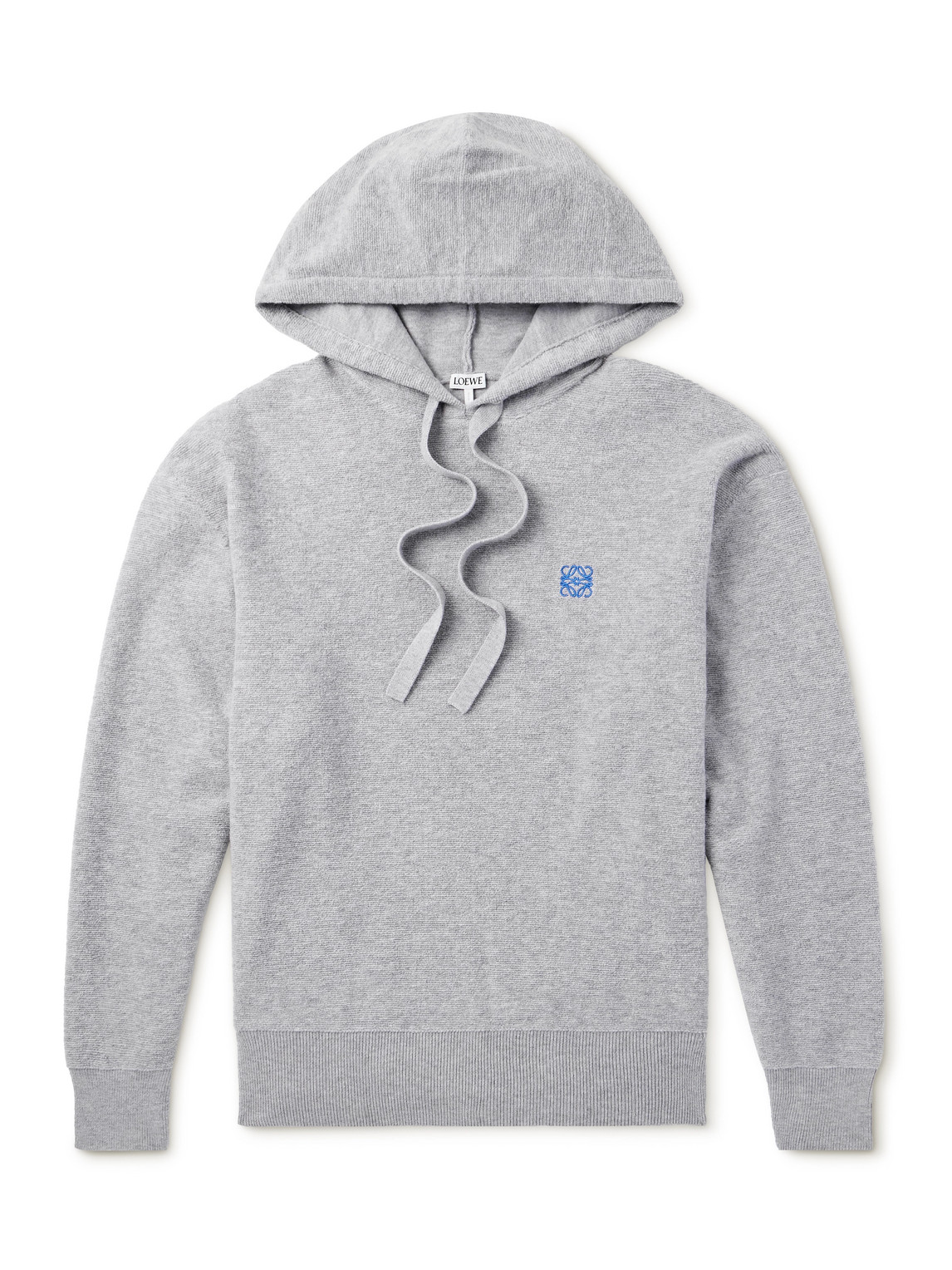 LOEWE - Logo-Embroidered Wool Hoodie - Men - Gray - L von LOEWE