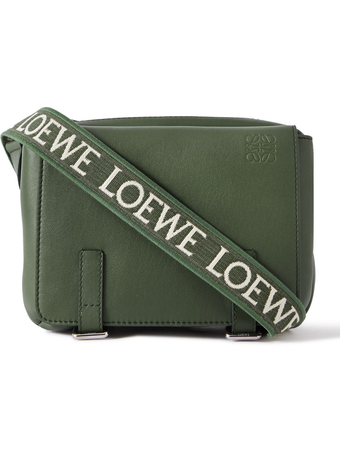 LOEWE - Military Leather Messenger Bag - Men - Green von LOEWE