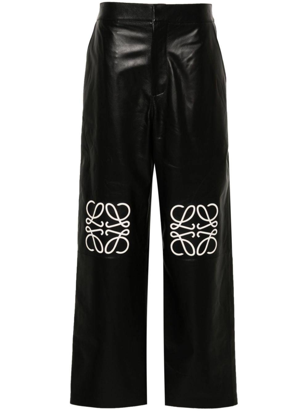 LOEWE Palazzohose aus Leder - Schwarz von LOEWE