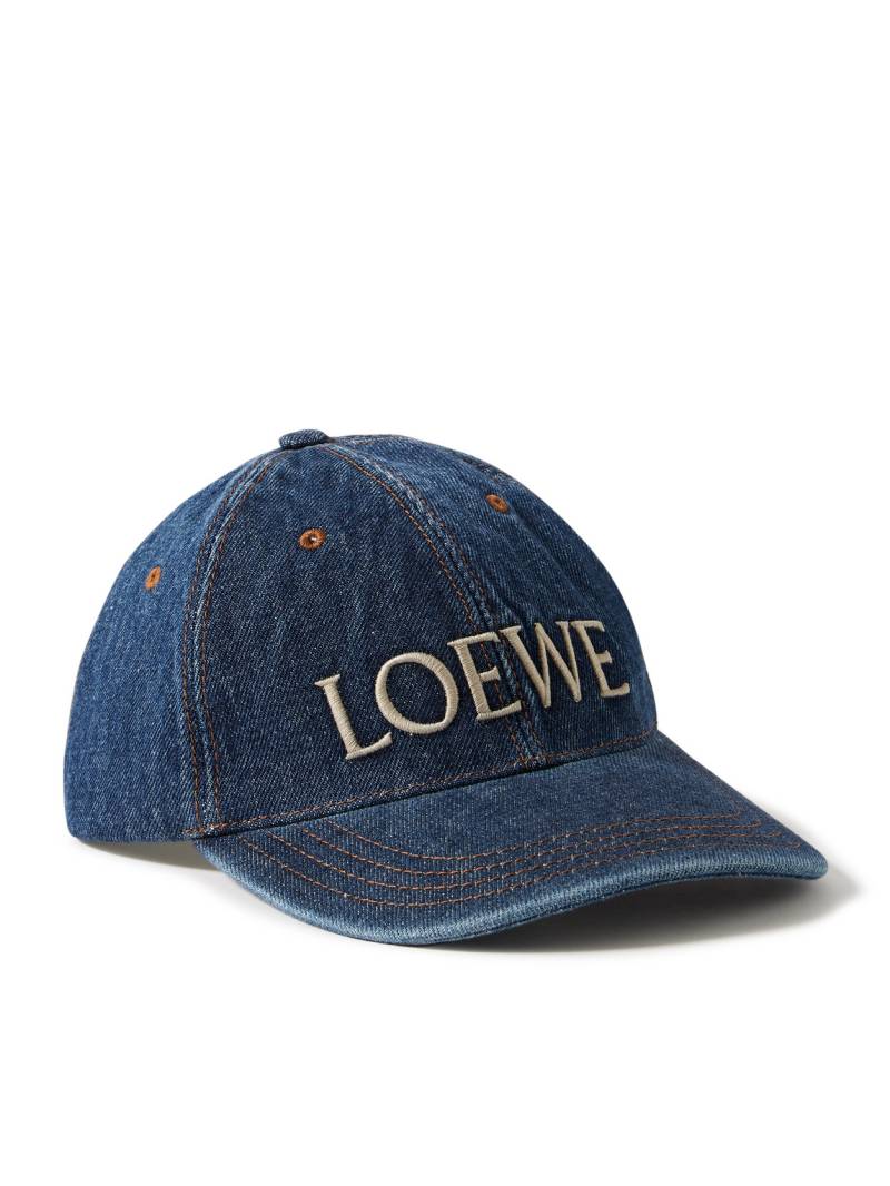 LOEWE - Paula's Ibiza Appliquéd Logo-Embroidered Denim Baseball Cap - Men - Blue - S von LOEWE