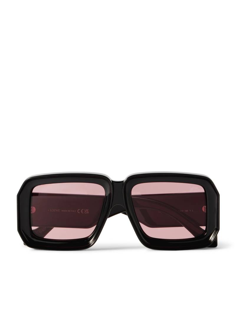 LOEWE - Paula's Ibiza Dive Oversized Square-Frame Acetate Sunglasses - Men - Black von LOEWE