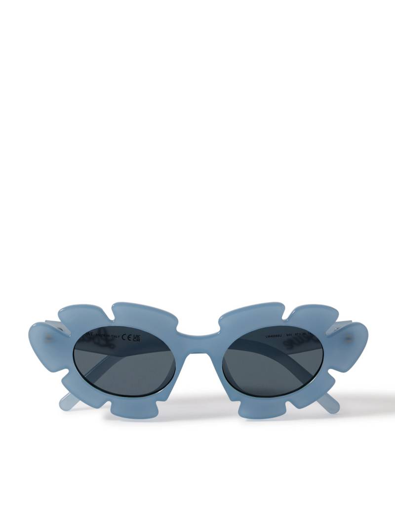 LOEWE - Paula's Ibiza Flower Oval-Frame Acetate Sunglasses - Men - Blue von LOEWE