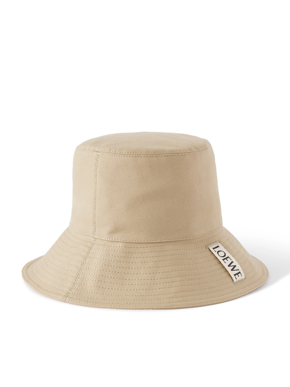 LOEWE - Paula’s Ibiza Logo-Appliquèd Cotton-Canvas Bucket Hat - Men - Brown - 58 von LOEWE