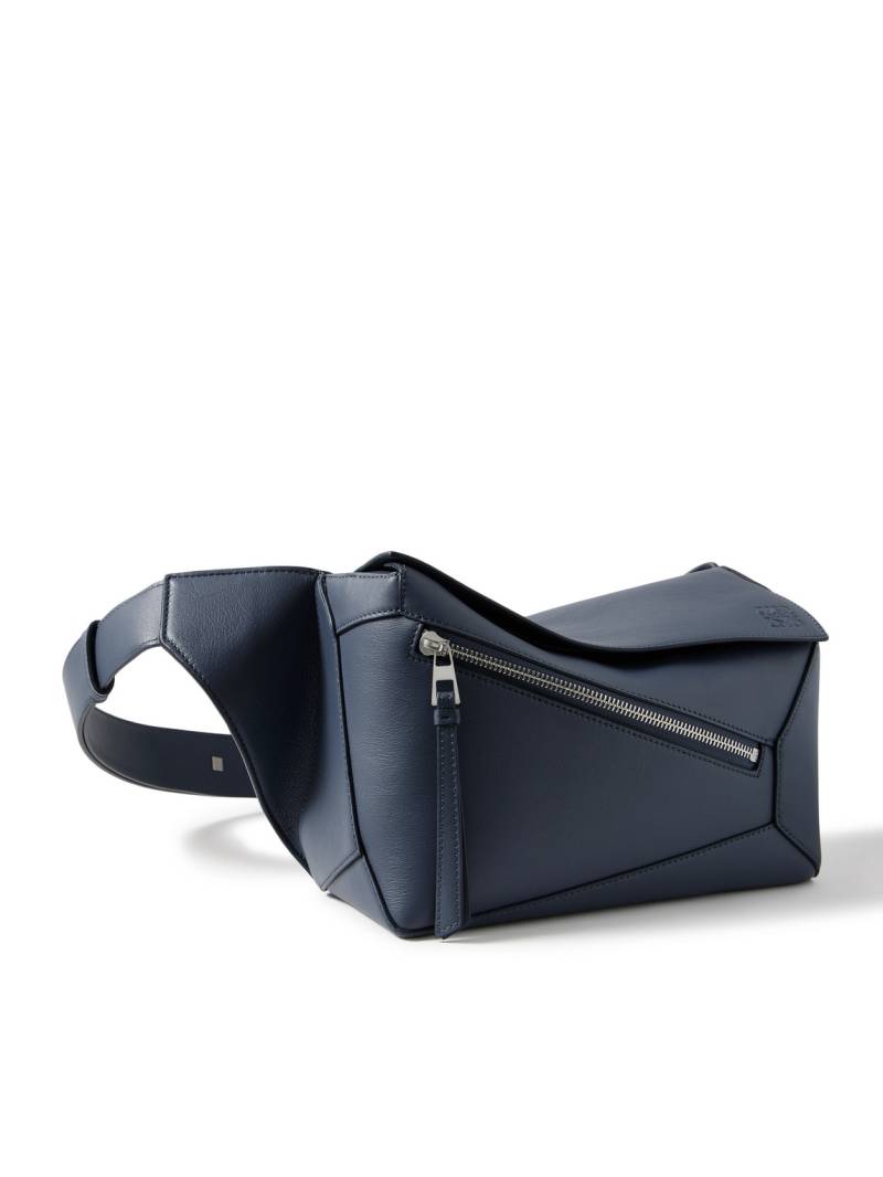 LOEWE - Puzzle Edge Small Leather Belt Bag - Men - Blue von LOEWE