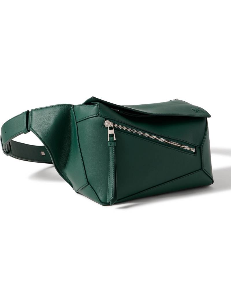 LOEWE - Puzzle Edge Small Leather Belt Bag - Men - Green von LOEWE
