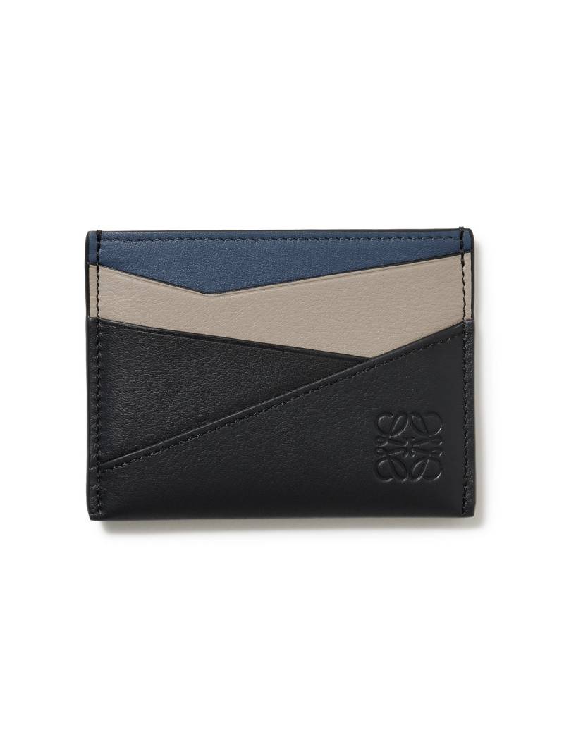 LOEWE - Puzzle Logo-Debossed Colour-Block Leather Cardholder - Men - Blue von LOEWE
