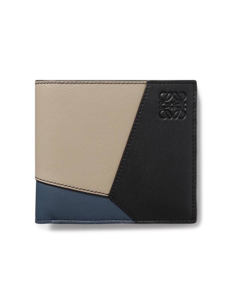 LOEWE - Puzzle Logo-Debossed Leather Billfold Wallet - Men - Blue von LOEWE