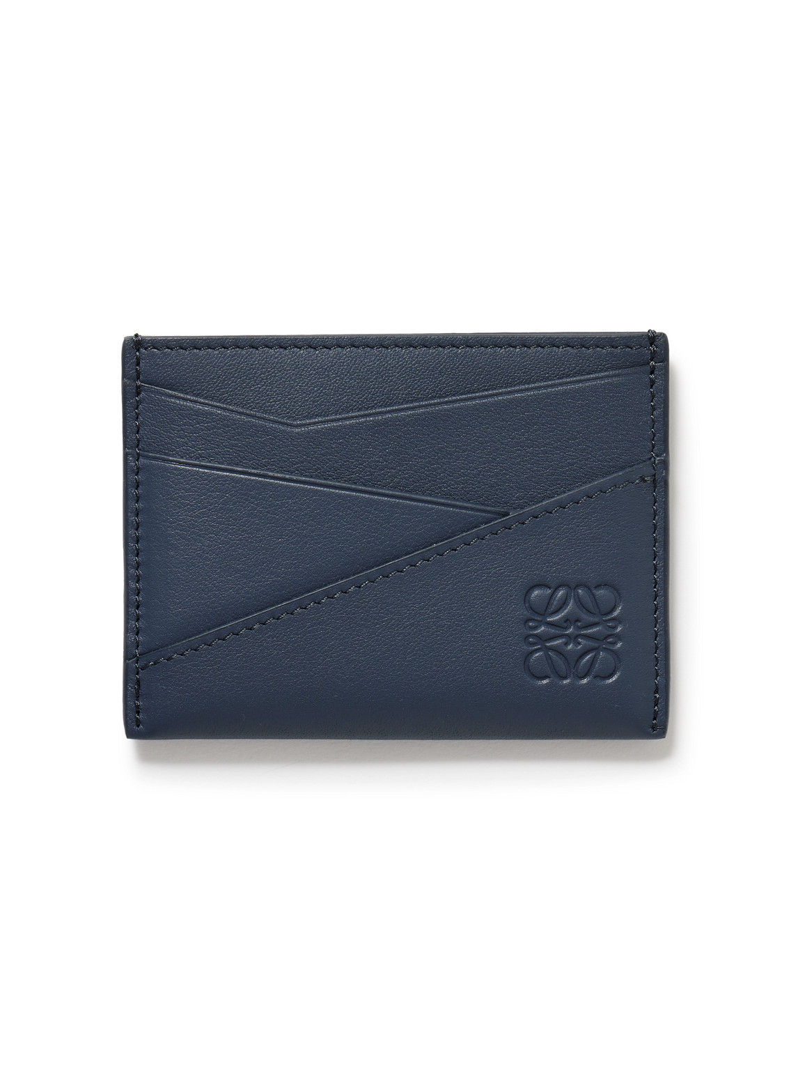 LOEWE - Puzzle Logo-Debossed Leather Cardholder - Men - Blue LOEWE - Puzzle Logo-Debossed Leather Cardholder - Men - Blue von LOEWE