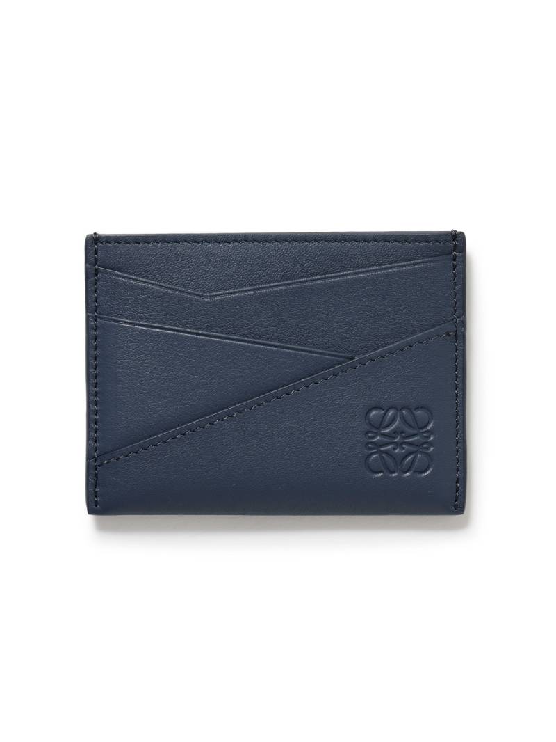 LOEWE - Puzzle Logo-Debossed Leather Cardholder - Men - Blue von LOEWE