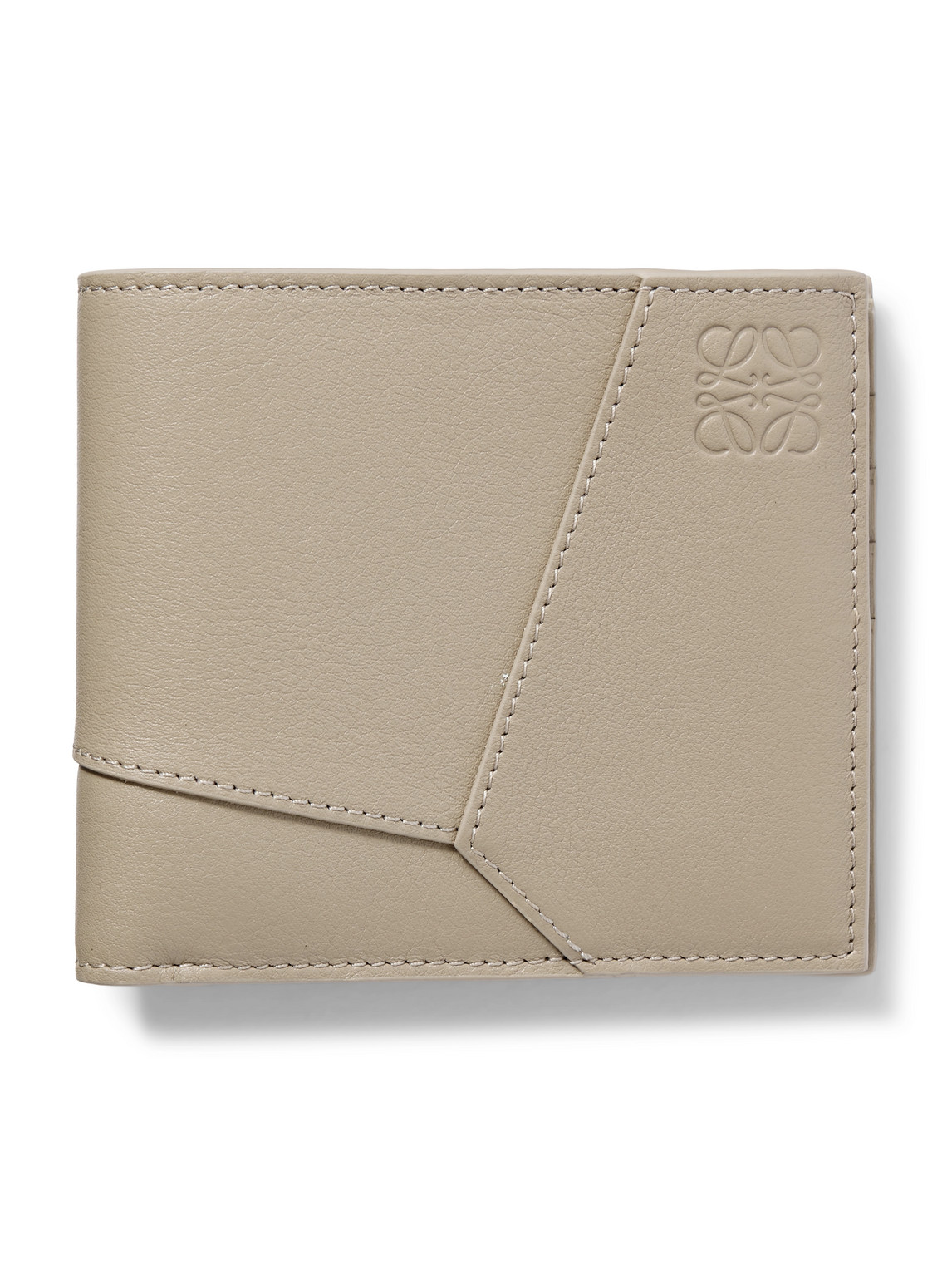 LOEWE - Puzzle Logo-Embossed Leather Billfold Wallet - Men - Neutrals von LOEWE
