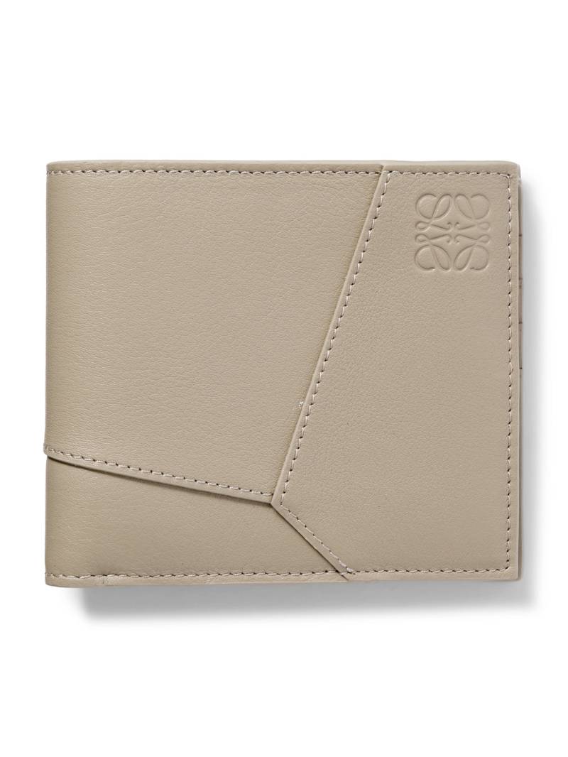 LOEWE - Puzzle Logo-Embossed Leather Billfold Wallet - Men - Neutrals von LOEWE