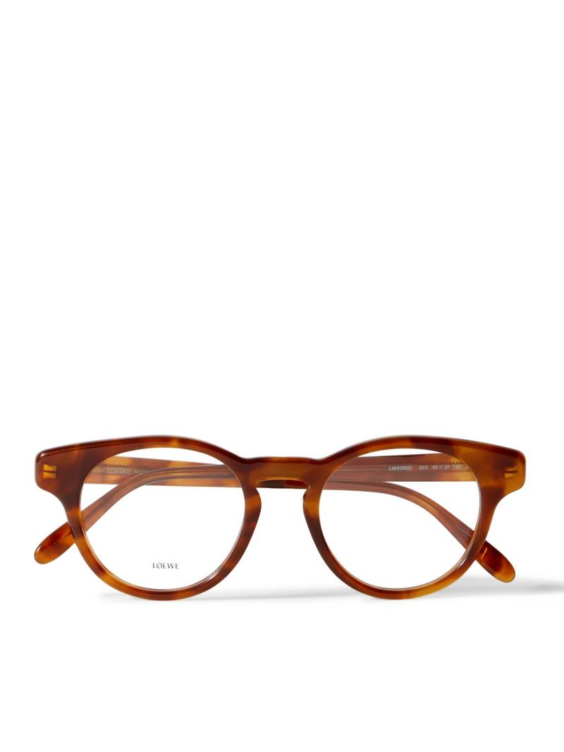 LOEWE - Round-Frame Tortoiseshell Acetate Optical Glasses - Men - Tortoiseshell von LOEWE