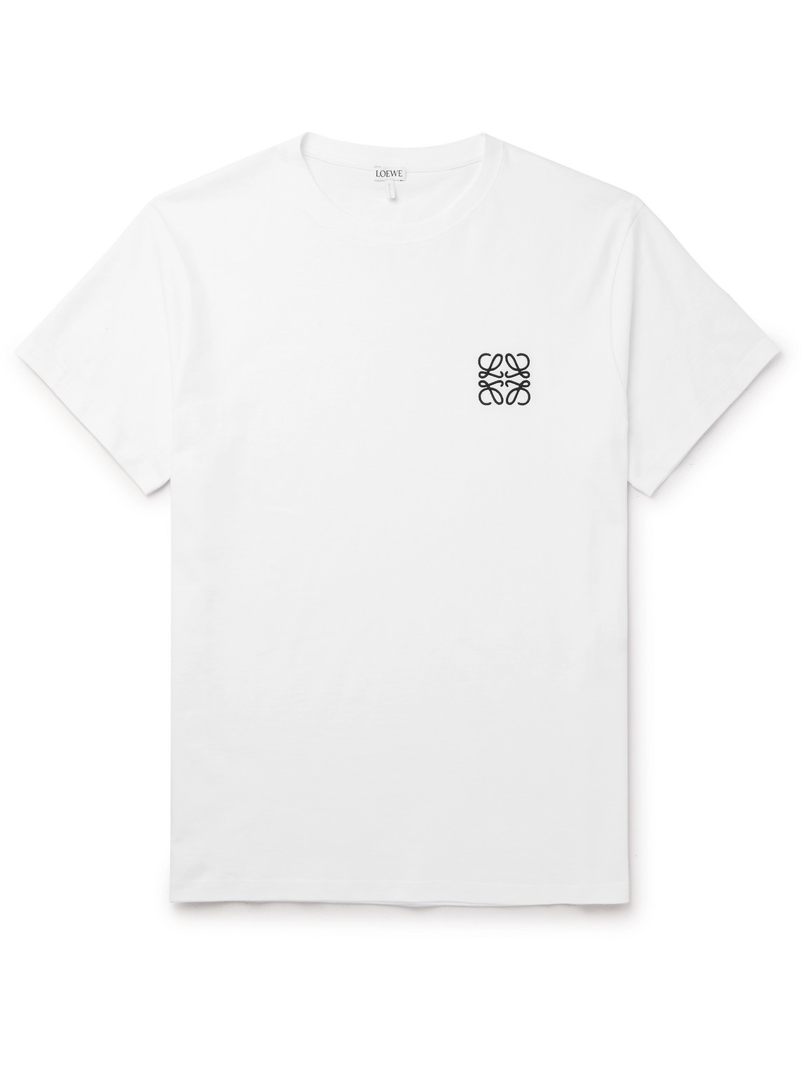 LOEWE - Slim-Fit Logo-Embroidered Cotton-Jersey T-Shirt - Men - White - XL von LOEWE