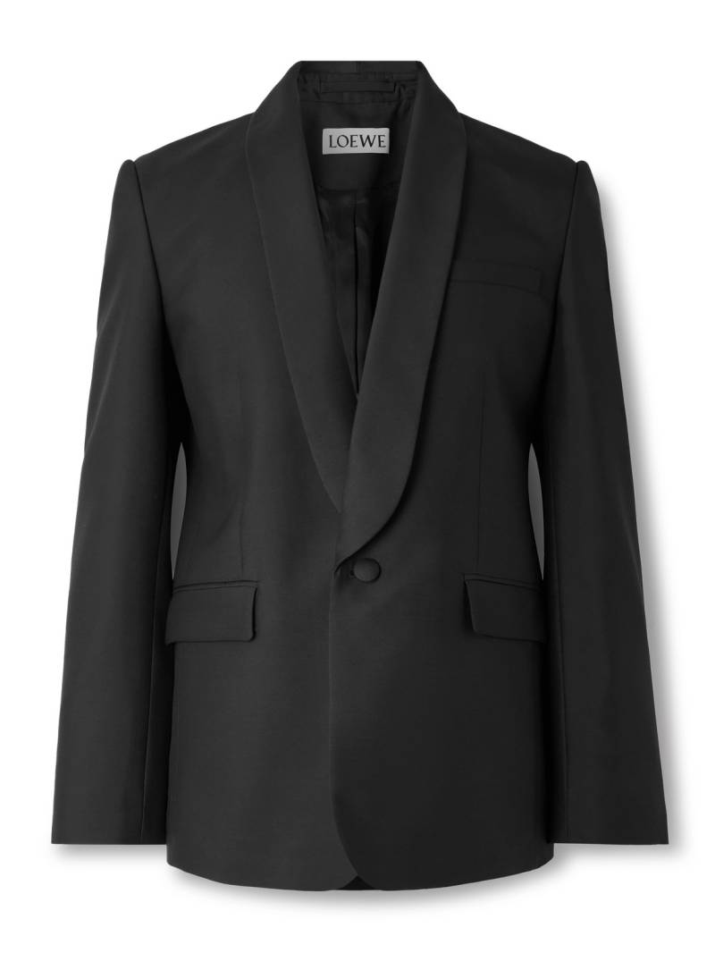 LOEWE - Slim-Fit Shawl-Lapel Wool and Silk-Blend Tuxedo Jacket - Men - Black - IT 48 von LOEWE