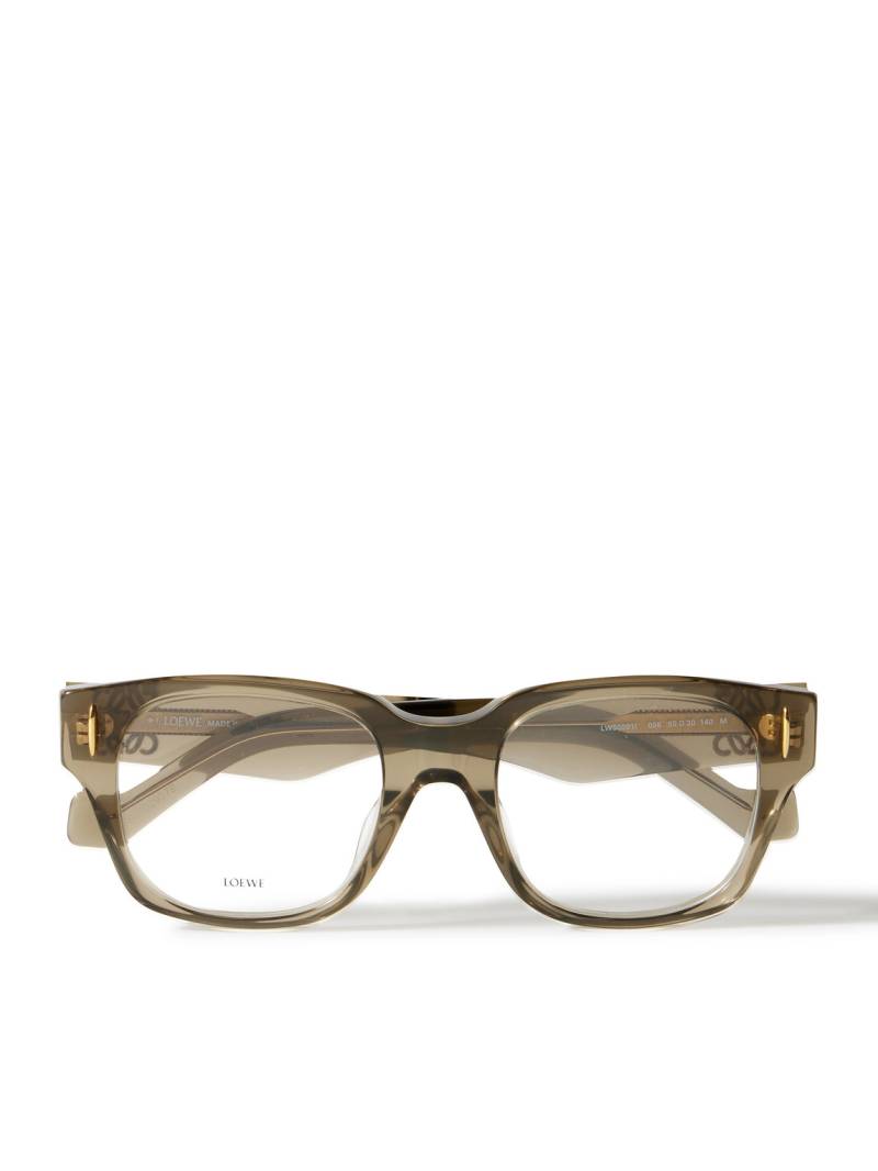 LOEWE - Square-Frame Acetate Optical Glasses - Men - Green von LOEWE