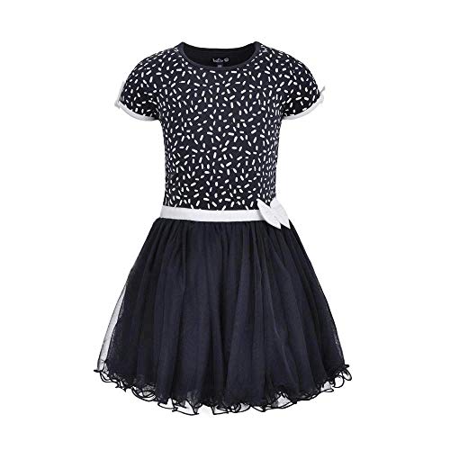 LOFFF Mädchen Girl Kleid Dancing Dress Sprinkle s.Sleeve Dark Blue Z8554-51A (104) von LOFFF