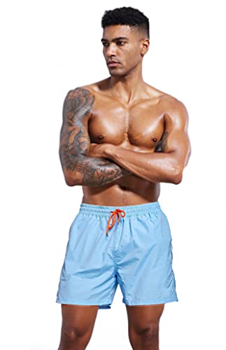 LOFHAS Herren Badeshorts Boardshorts Trainingshose mit Mesh-Futter und Verstellbarem Tunnelzug Kurze Schwimmhose Wassersport Kurze Hose (Schnelltrocknend) von LOFHAS