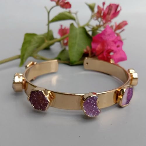 LOFWSGPRX 11mm Agate Multi Shape Gold Color Bangle Bracelet Jewelry Gift For Women LOFWSGPRX 11mm Agate Multi Shape Gold Color Bangle Bracelet Jewelry Gift For Women von LOFWSGPRX