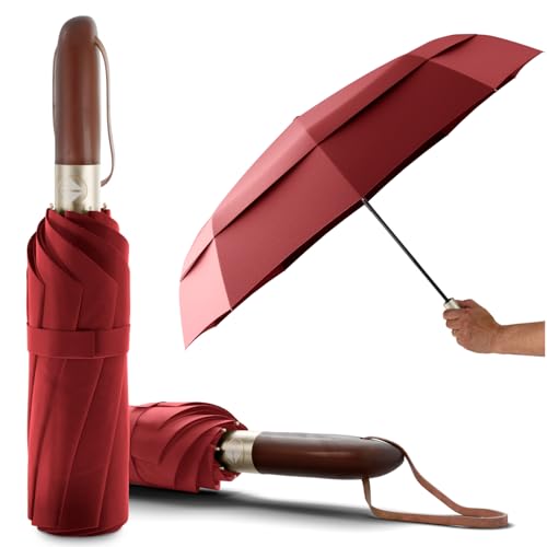 LOGAN & BARNES Premium Taschenschirm sturmfest Ø103cm - Stilvoller Regenschirm sturmfest mit hochwertigem Echtholzgriff und Auf-zu- Taschenschirm Automatik Modell Amsterdam LOGAN & BARNES Premium Taschenschirm sturmfest Ø103cm - Stilvoller Regenschirm sturmfest mit hochwertigem Echtholzgriff und Auf-zu- Taschenschirm Automatik Modell Amsterdam von LOGAN & BARNES