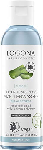 Bio Mizellenwasser von LOGONA Naturkosmetik mit Bio-Aloe Vera, Tiefenreinigendes Mizellen Reinigungswasser für wasserfestes Make-up, Natürlich & Vegan, 125 ml von LOGONA Naturkosmetik