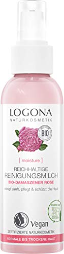 Bio Reichhaltige Reinigungsmilch von LOGONA mit Bio-Damaszener Rose, sanfte & pflegende Reinigung, für normale und trockene Haut, Natürlich und vegan, 125 ml von LOGONA Naturkosmetik