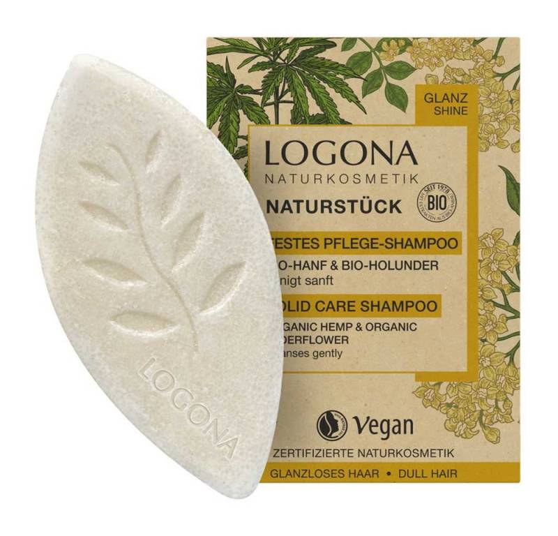 LOGONA Festes Haarshampoo Hanf & Holunder - Festes Pflegeshampoo 60g von LOGONA