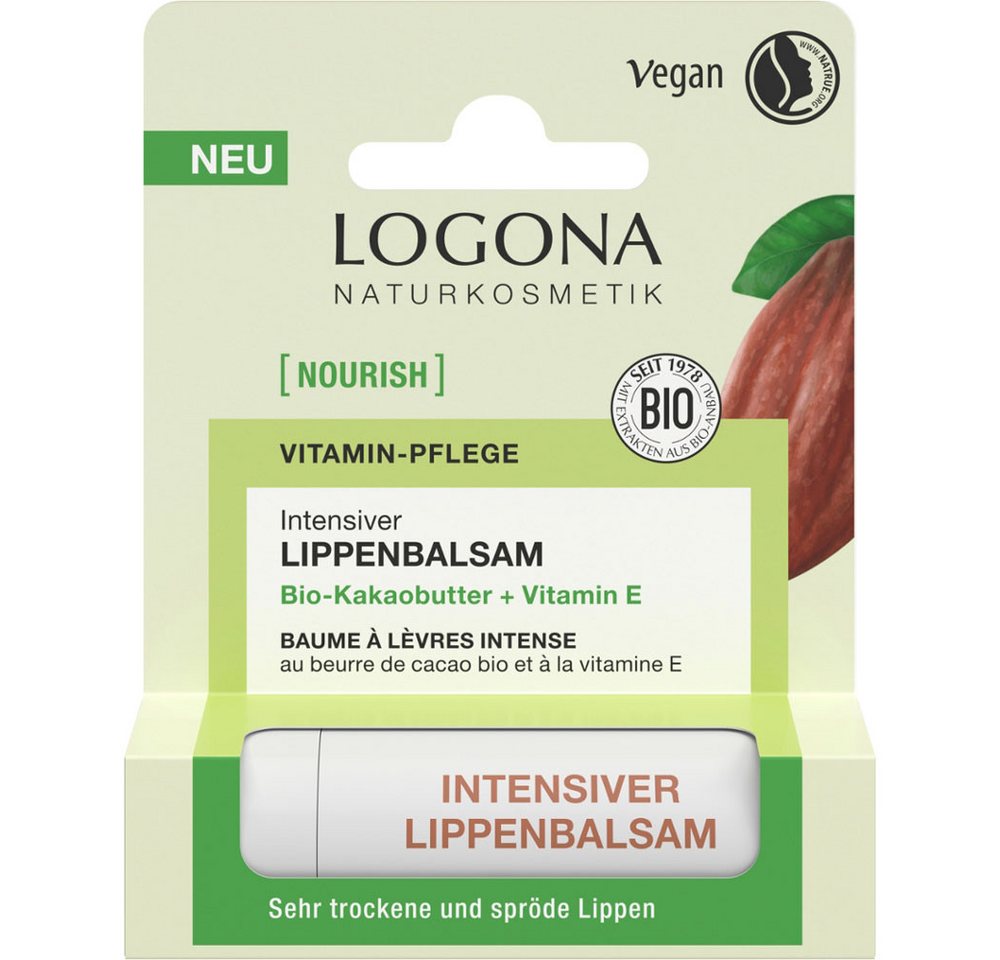 LOGONA Lippenbalsam nourish INTENSIVER BIO-KAKAOBUTTER, 4.6 g von LOGONA