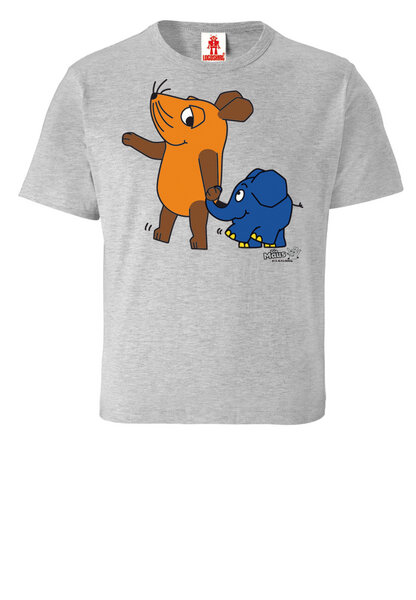 LOGOSH!RT LOGOSHIRT - Die Sendung mit der Maus - Maus & Elefant - Bio T-Shirt Print - Kinder - Jungen & Mädchen von LOGOSH!RT