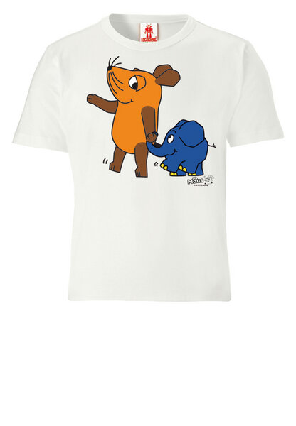 LOGOSH!RT LOGOSHIRT - Die Sendung mit der Maus - Maus & Elefant - Bio T-Shirt Print - Kinder - Jungen & Mädchen von LOGOSH!RT