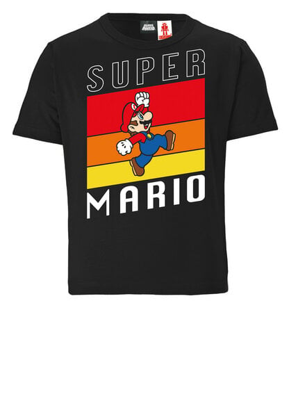 LOGOSH!RT LOGOSHIRT - Videogame - Super Mario - Sprung - Organic - Bio T-Shirt Print - Kinder von LOGOSH!RT